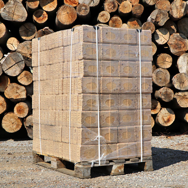 holzbriketts_eckig_palette.jpg RUF Holzbriketts 960 kg Palette – 96 × 10 kg – DIN EN ISO 17225-3 – „Unser Sparfuchs“ – Image 1